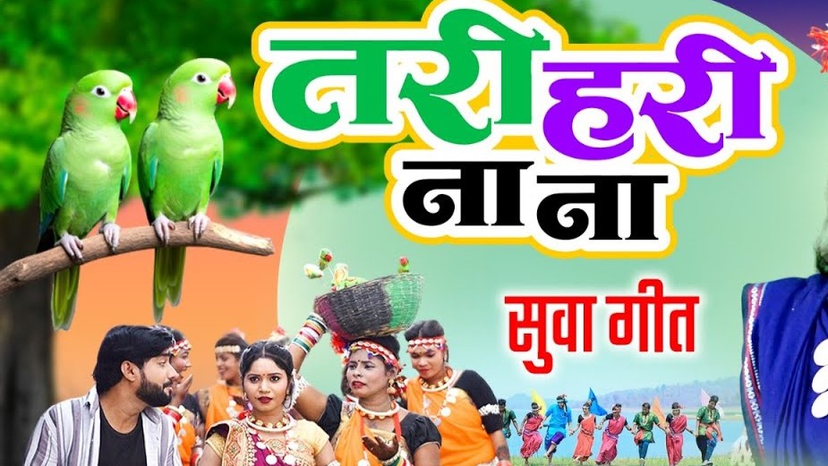 तरी हरी नाना सुवा लाली पियर फूंदरी आँखी म झूले